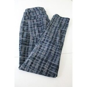 Cabi Super-Soft "GRID" Curvy Skinny Jeans Cotton‎ size 8 blue black